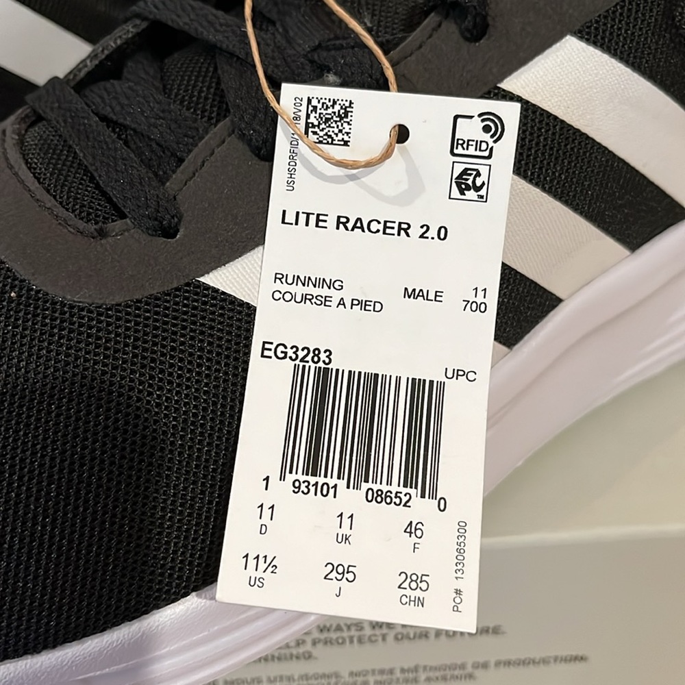 adidas Men's Lite Racer 2.0 Running Shoes/NWT/11.5 - Picture 13 of 16